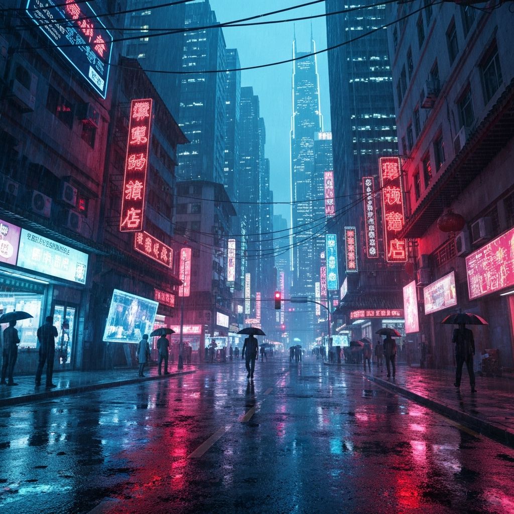 Cyberpunk City Background